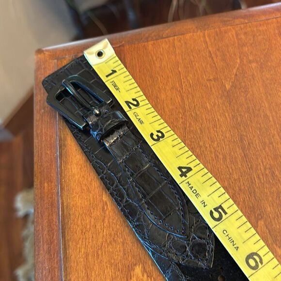 Beautiful Tanner Italian Embossed Leather and Suede Belt